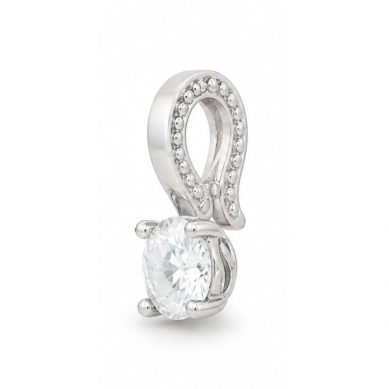 Infinity Joy Colorless Diamond Clip-On Pendant | GIA Report