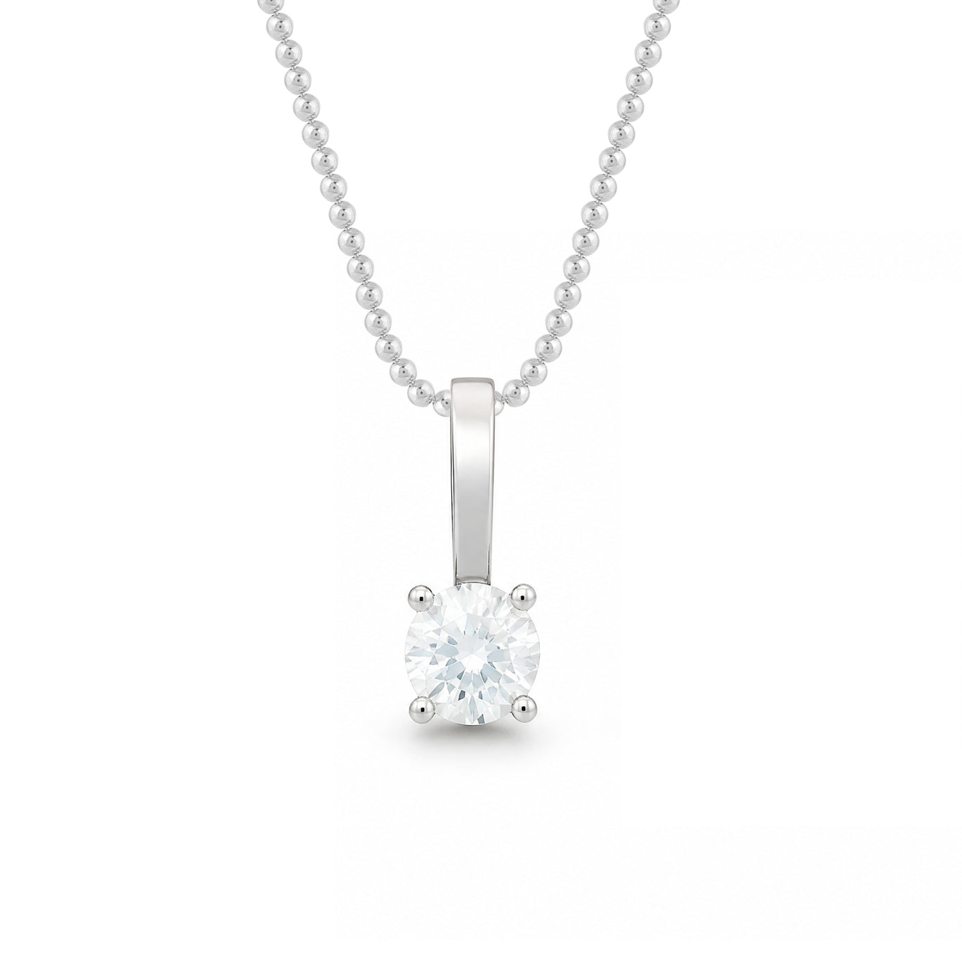 Infinity Joy Colorless Diamond Clip-On Pendant | GIA Report