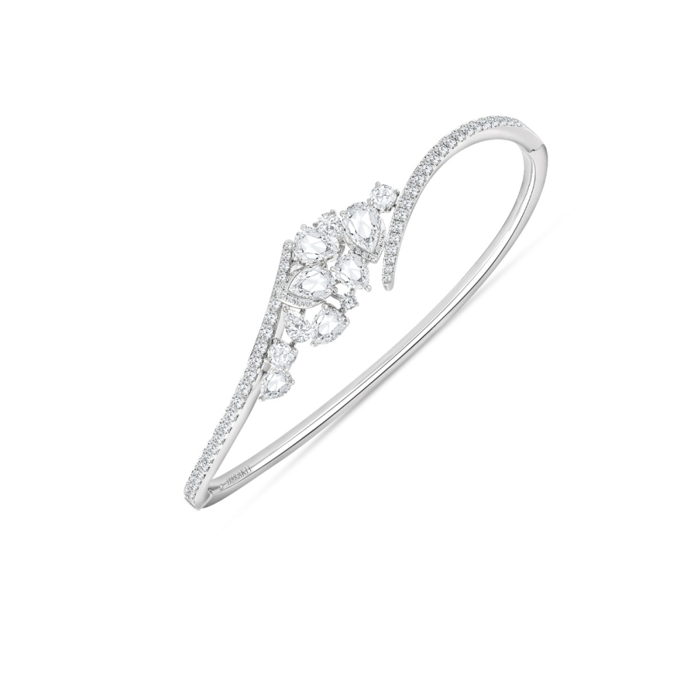 HARAKH Cascade Flower Diamond Bangle Bracelet