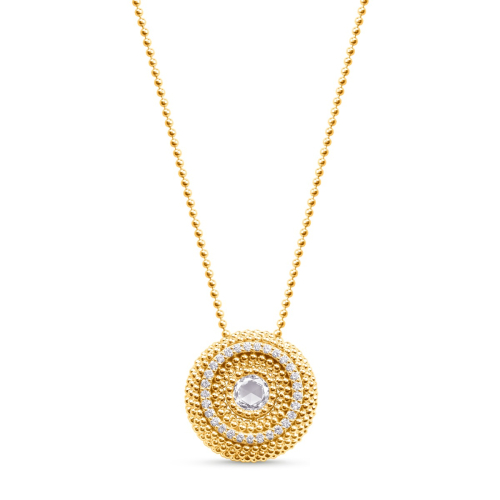 Thumbnail of HARAKH 18 Karat Gold Colorless Diamond Rose Cut Pendant Necklace