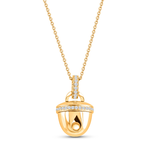 Thumbnail of HARAKH 18 Karat Gold Colorless Diamond Elegant Ghunghroo Collection Pendant Necklace