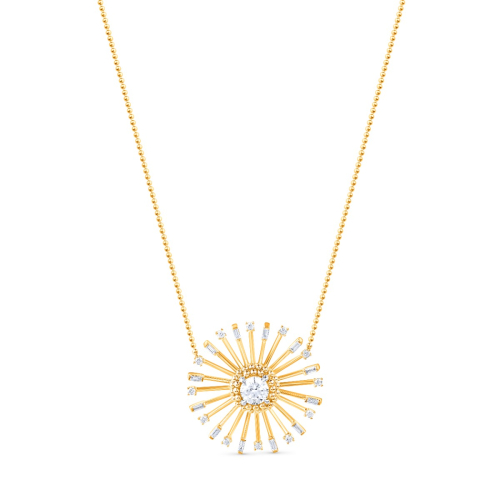 Thumbnail of HARAKH 18 Karat Gold Colorless Diamond Radiant Sunlight Pendant Necklace