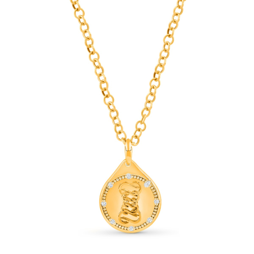 Thumbnail of HARAKH 18 Karat Gold Colorless Diamond  Drop of JOY Balance Pendant Necklace