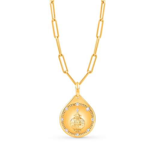 Thumbnail of HARAKH 18 Karat Gold Colorless Diamond Drop of JOY Prosperity Pendant Necklace