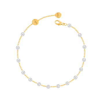 HARAKH 18 Karat Gold Colorless Diamond Cascade Tennis Bracelet