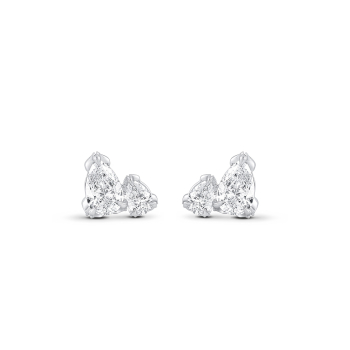 HARAKH GIA Certified Cascade Pear-cut Diamond Stud Earrings