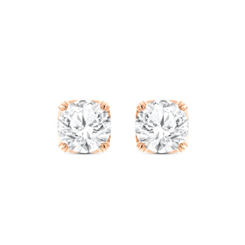 HARAKH 18 Karat Gold Colorless Diamond GIA Certified Everday Solitaire Earrings