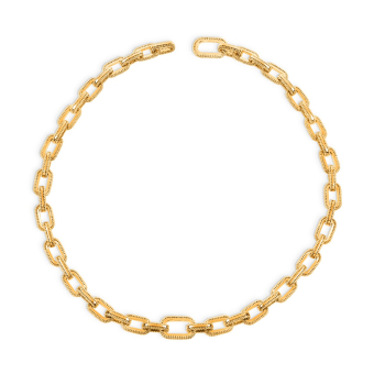 HARAKH 18 Karat Gold Sunlight Collection Paper Clip Classic Necklace