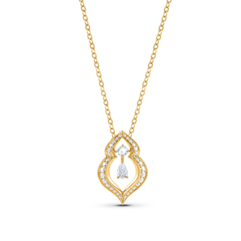 HARAKH Mandala Contemporary Diamond Pendant Necklace
